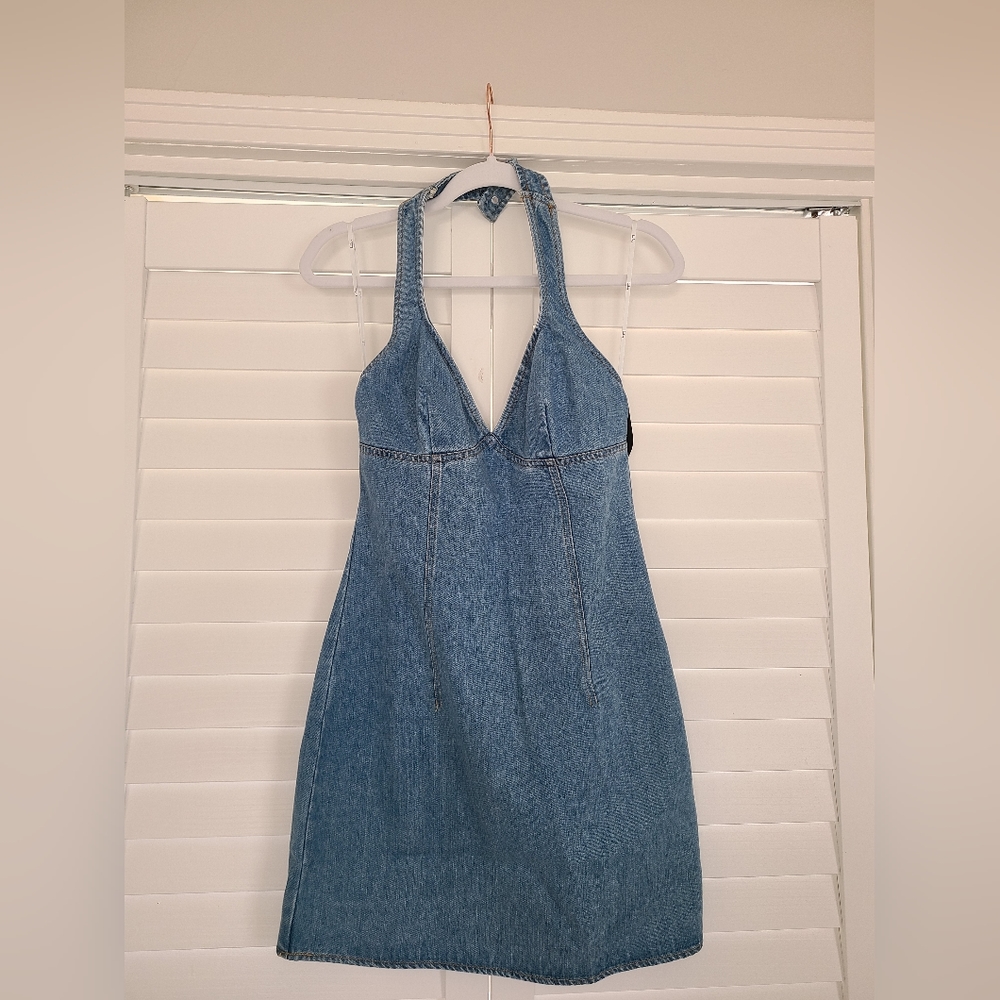 Lulus Blue Halter Mini Dress